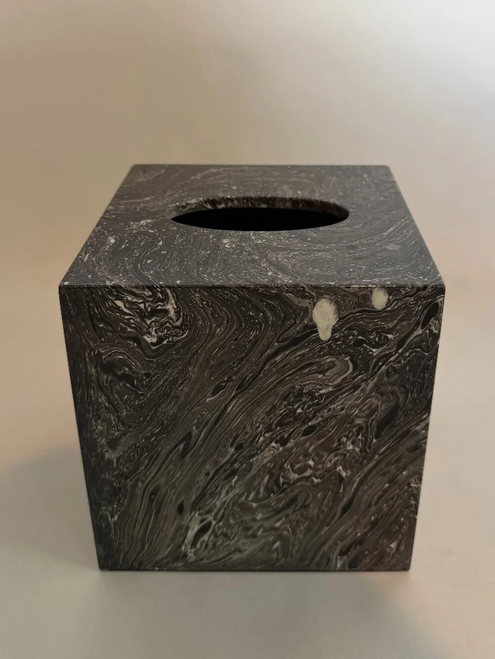 Pigeon and Poodle - Micco Black Marble - Designer Tissue Box Cover